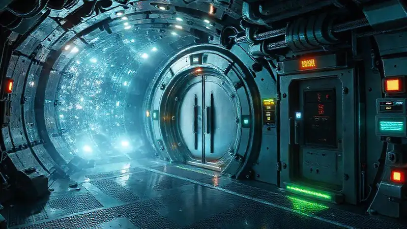 Core metálico misterioso en una contención segura