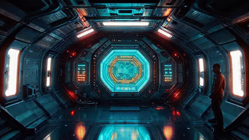 Dispositivo futurista de alta tecnología y seguridad