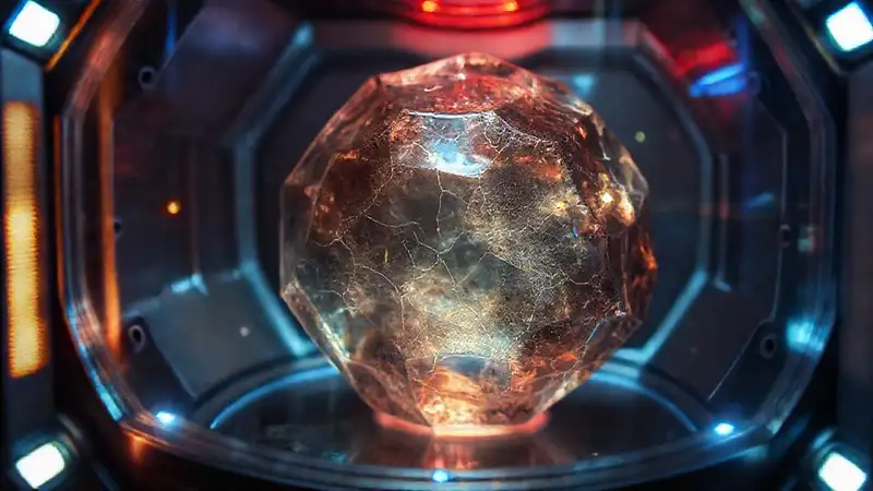 Cristal misterioso en contención conresiduos y fracturas