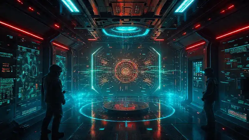Sala de contención con energía y misterio