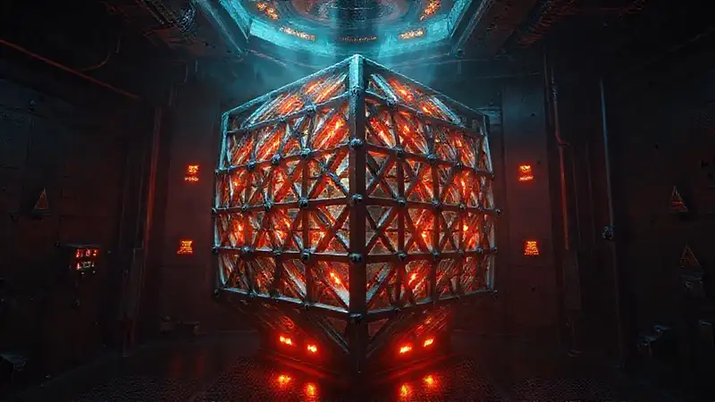 Estructura futurista de contención y energía