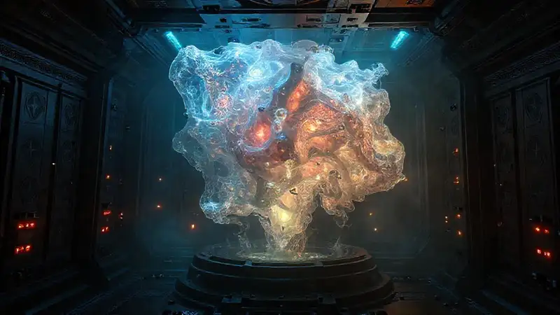 Estructura fría y luminosa en ciencia ficción