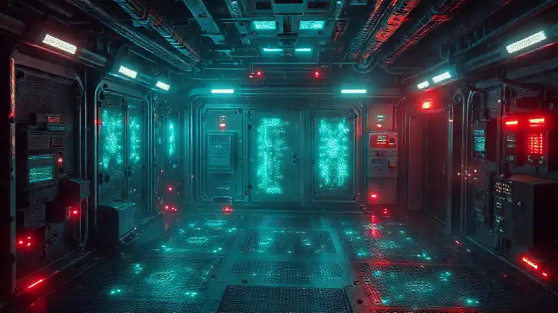 Centro de seguridad futurista con protección avanzada