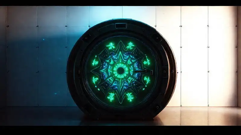Cámara segura futurista con energía y vigilancia