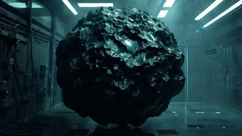 Masa fractal oscura en cámara futurista