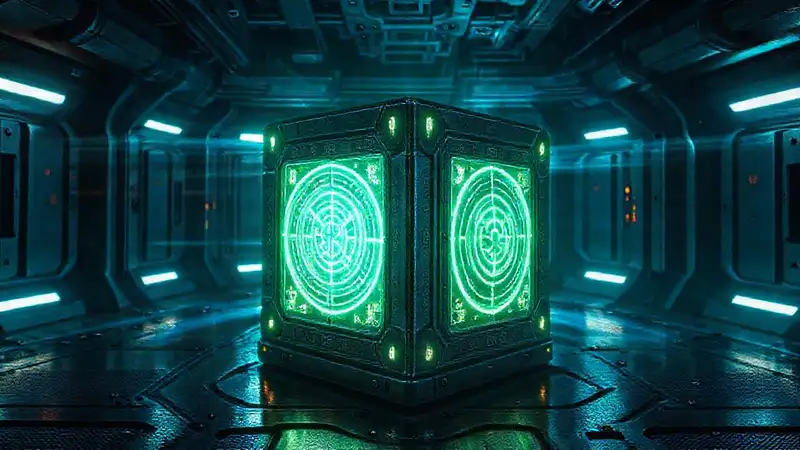 Artefacto misterioso de tecnología avanzada y protección