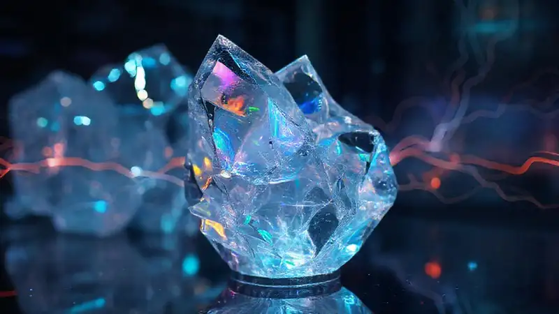 Estructura de vidrio brillante y cambiante