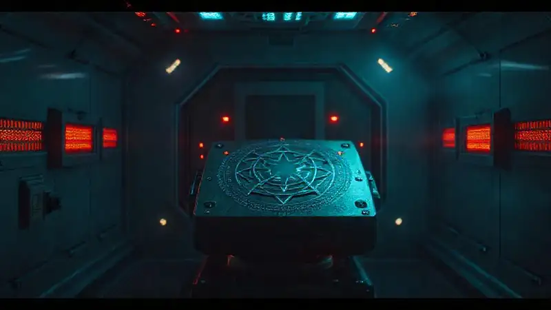 Cámara segura con dispositivo misterioso y tecnología
