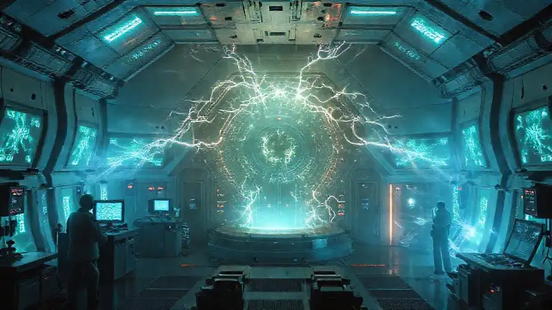 Cámara futurista con energía y seguridad avanzada