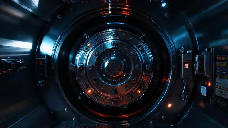 Cámara de contención metálica, tecnología avanzada y misteriosa
