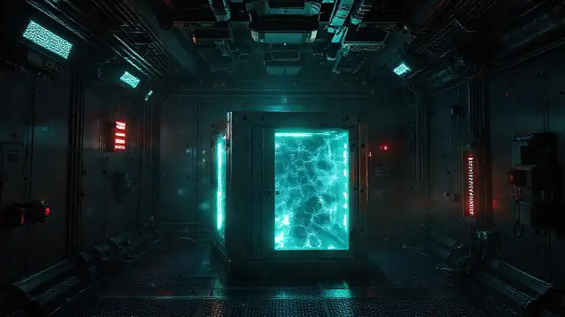 Cubículo metálico con energía spectral y vigilancia