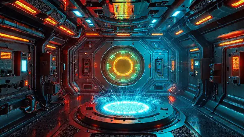 Cámara futurista con energía y seguridad avanzada