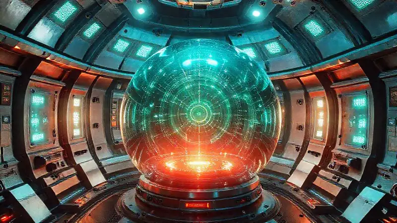 Esfera energética en cámara de alta tecnología