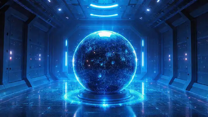 Deposito energético esférico en cámara futurista