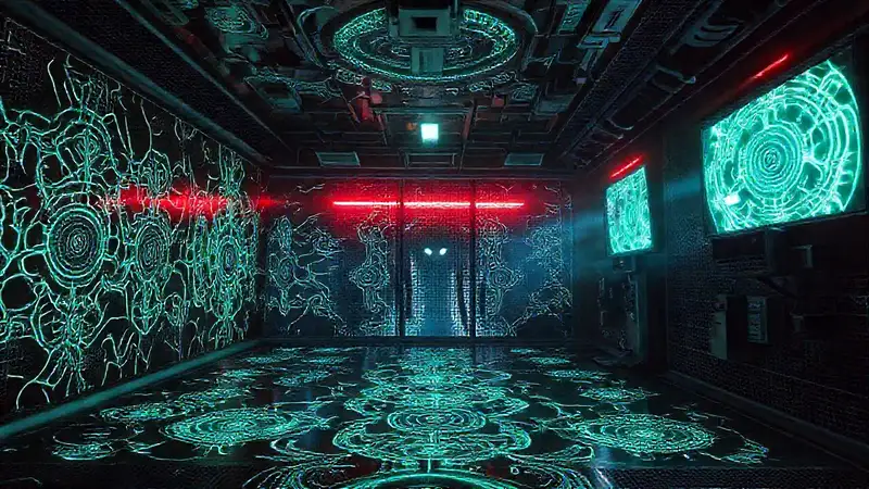 Vibraciones misteriosas en una escena surrealista