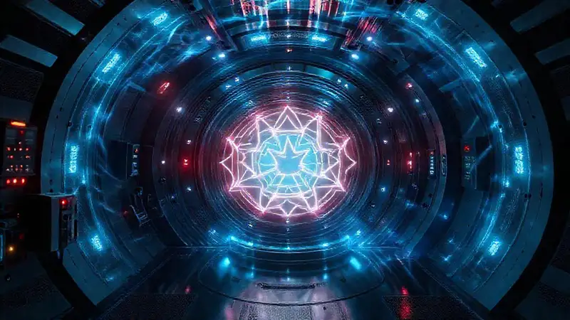 Cilindro futurista con energía y seguridad