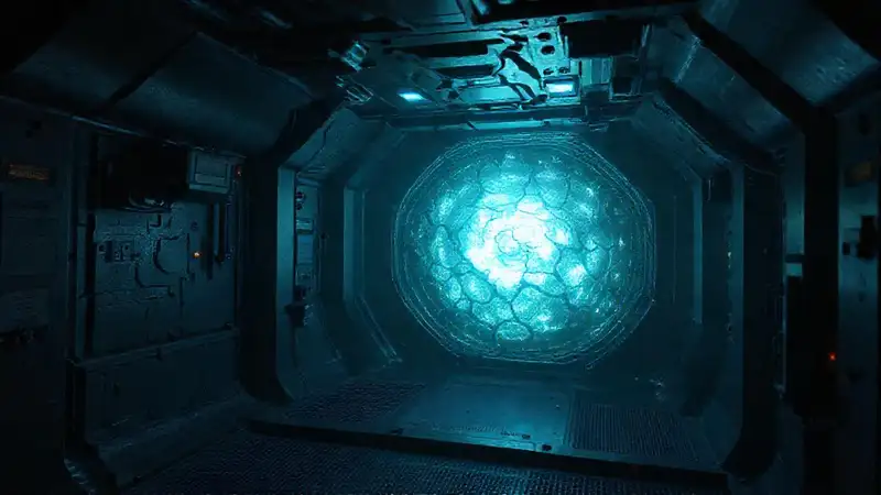 Cámara de contención con anomalía misteriosa y segura