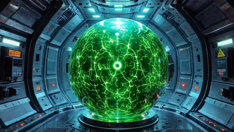 Esfera electromagnética misteriosa en cámara segura