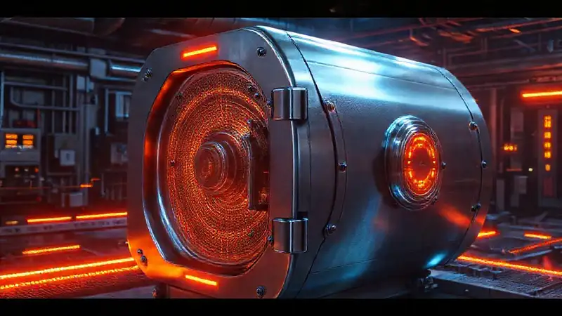 Cápsula futurista con energía y peligro oculto