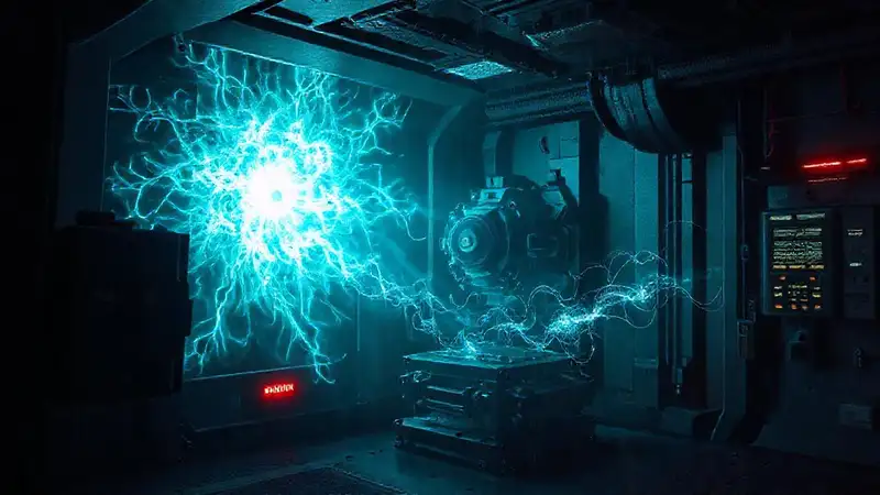 Cámara segura con patrones y energía misteriosa
