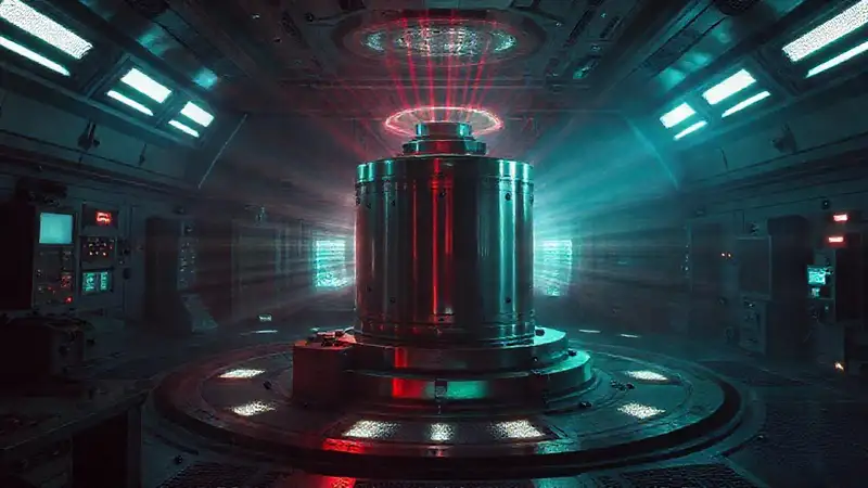 Artefacto metálico emite radiación en cuarentena futurista