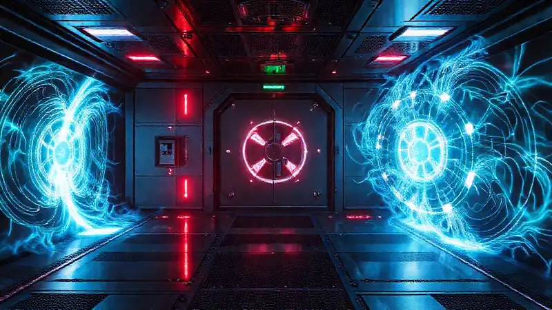 Sala segura con energía y tecnología avanzada