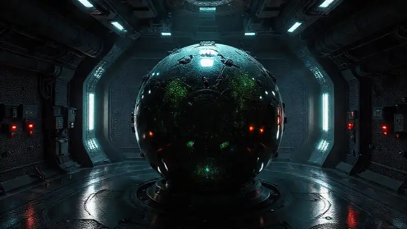 Esfera SCP-3402 en cámara de alta seguridad