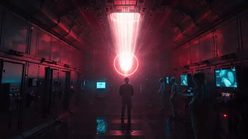 Distorsión espacial misteriosa en cámara tecnológica