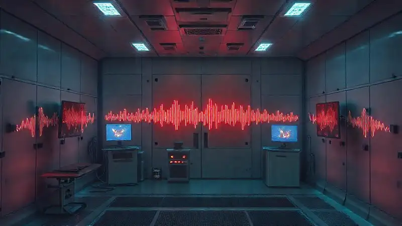 Sala de contención con ondas acústicas y monitoreo