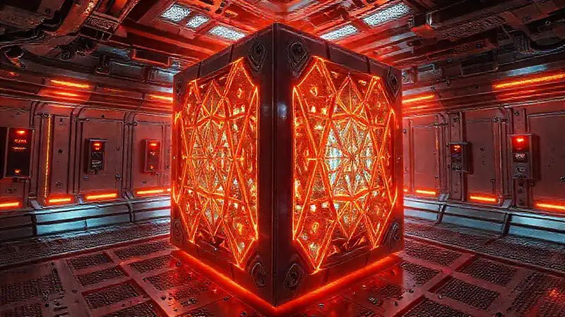 Cubo de energía en cámara de alta tecnología