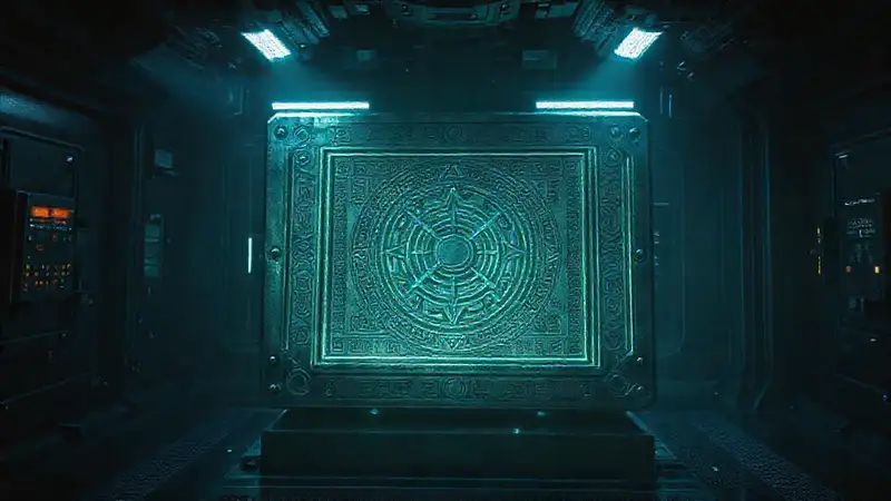 Artefacto metálico misterioso en contención segura