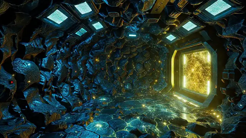 Patrón fractal en cámara de energía misteriosa
