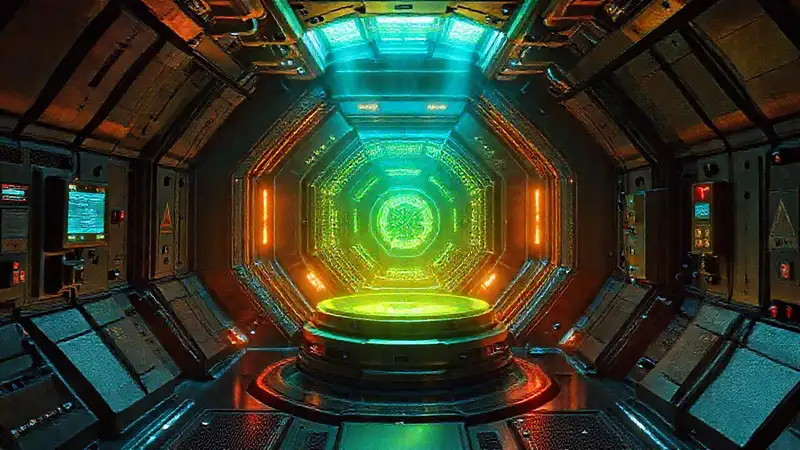 Cámara de contención futurista y segura