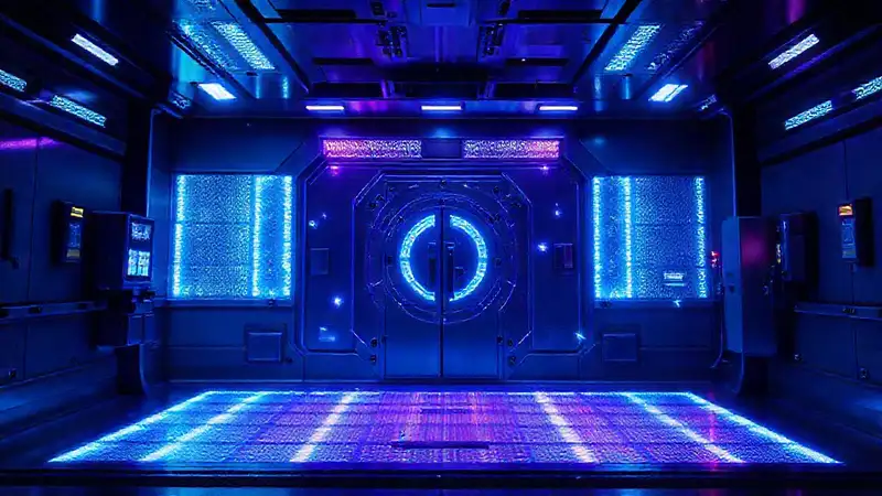 Cámara de contención futurista y segura