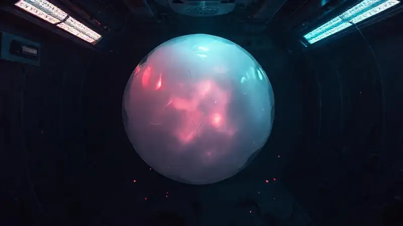 Gel misterioso en contención segura y amenazante