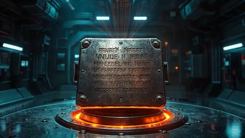 Artefacto misterioso en entorno de alta tecnología