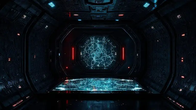 Cápsula misteriosa con tecnología avanzada y peligro