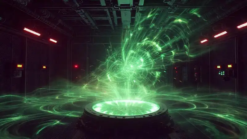 Campo de distorsión energética en sala secreta