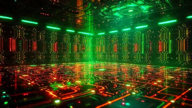 Patrones geométricos misteriosos en cámara de seguridad
