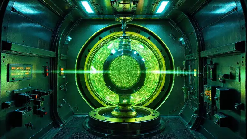 Cámara sellada con dispositivo misterioso y tecnológico