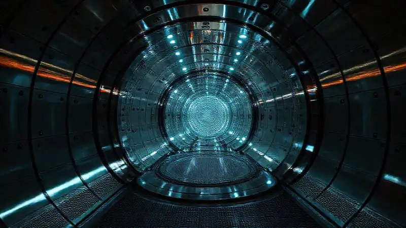 Cámara futurista misteriosa con tecnología avanzada