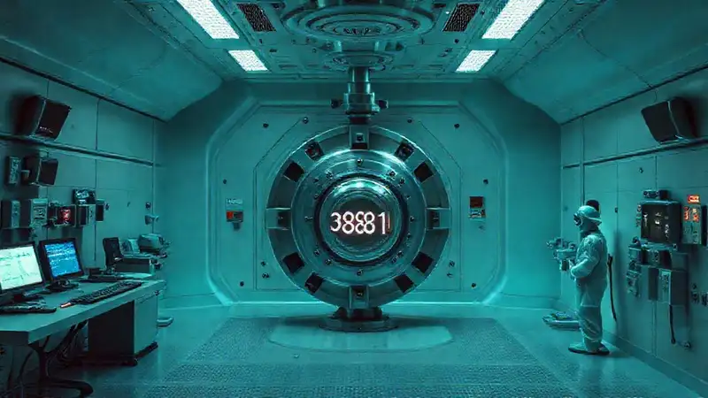 Sala segura con SCP-3881 y tecnología futurista
