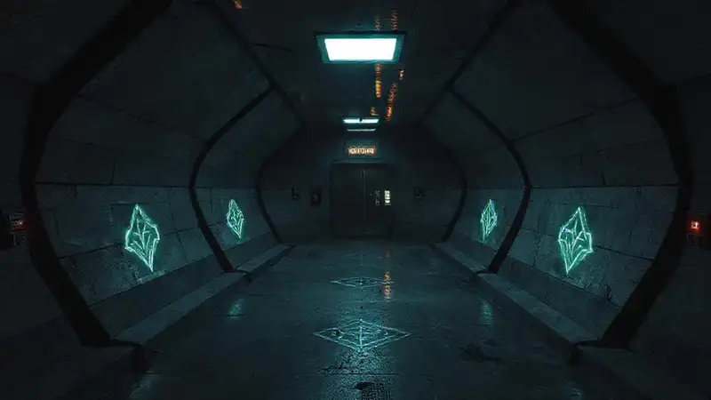 Camara subterránea secreta y futurista
