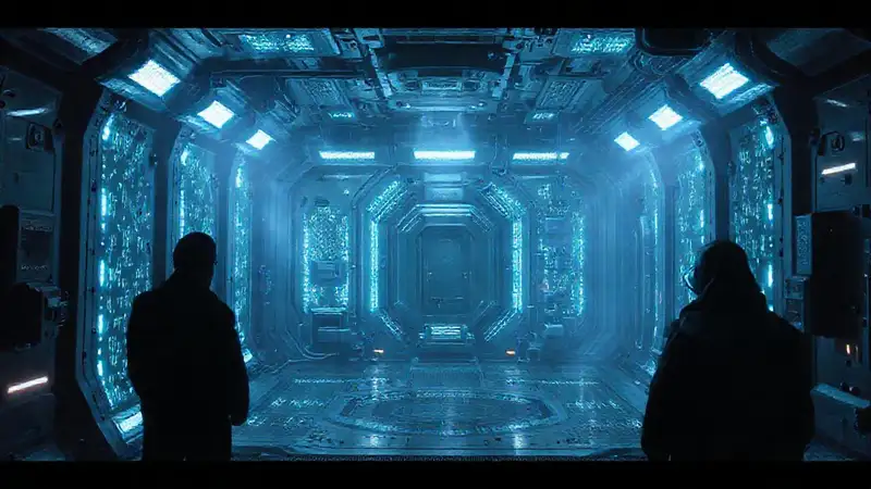 Cámara futurista con seguridad y misterio