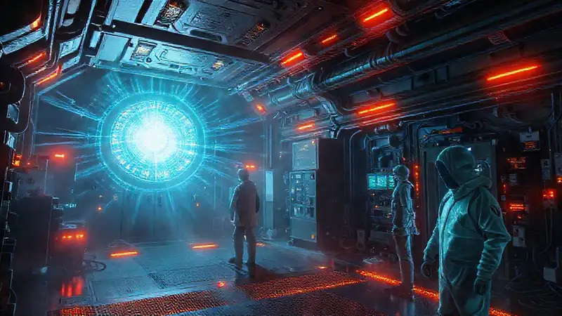 Campo electromagnético misterioso en ambiente tenso