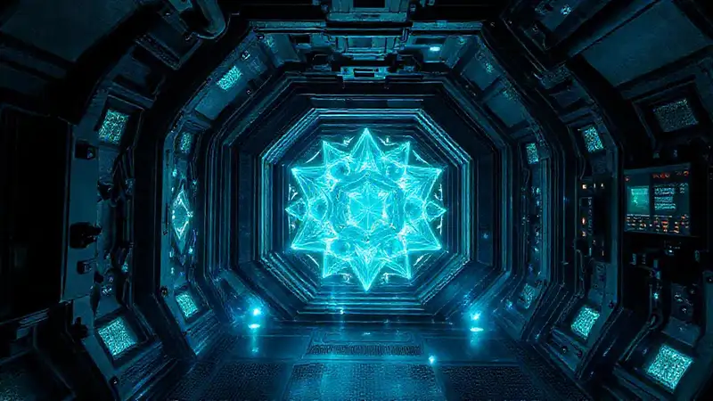 Cápsula de contención futurista y misteriosa