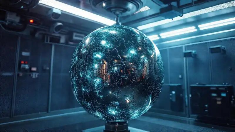 Esfera metálica brillante