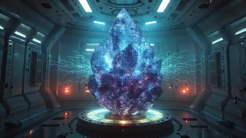 Estructura cristalina en campo electromagnético misterioso
