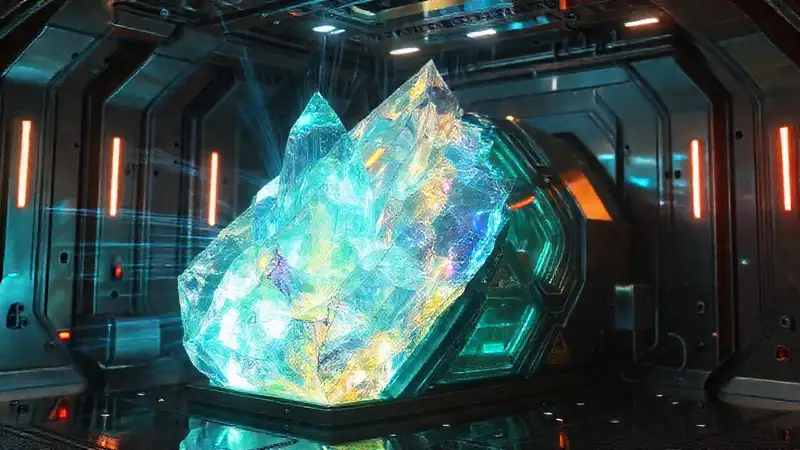 Estructura futurista con energía y ciencia