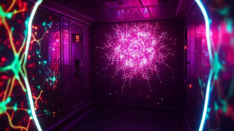 Patrón luminoso y energía en entorno seguro